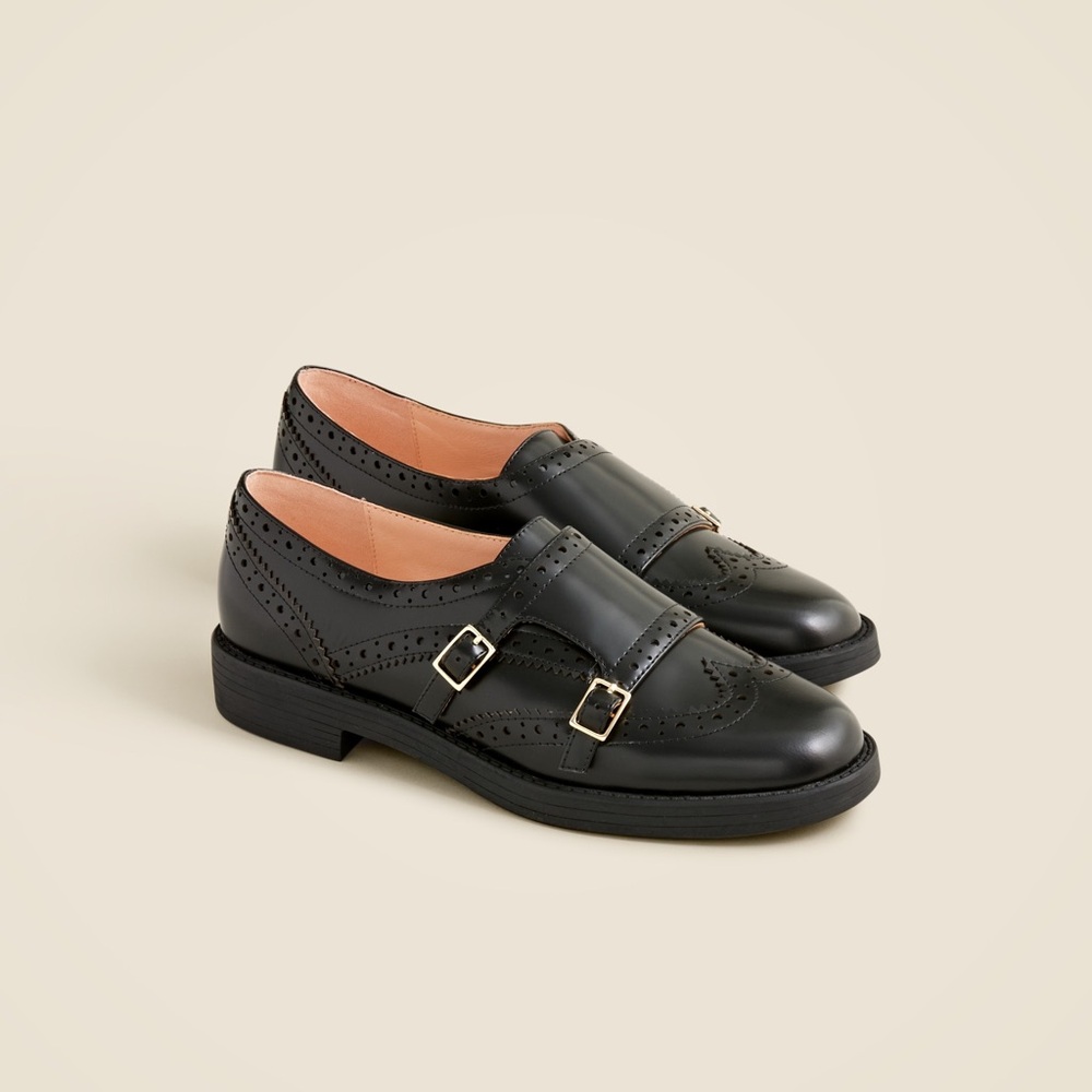 J. Crew Women’s Monk Strap Shoes in Leather size 8.5